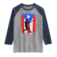 Puerto Rico Flag Baseball Raglan Shirt Cool Distressed Jersey Gift Boricua Boys - Wonder Print Shop