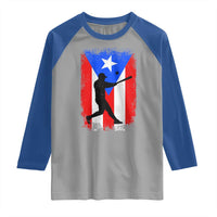 Puerto Rico Flag Baseball Raglan Shirt Cool Distressed Jersey Gift Boricua Boys - Wonder Print Shop