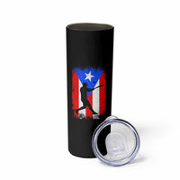 Puerto Rico Flag Baseball Skinny Tumbler Cool Distressed Jersey Gift Boricua Boys - Wonder Print Shop