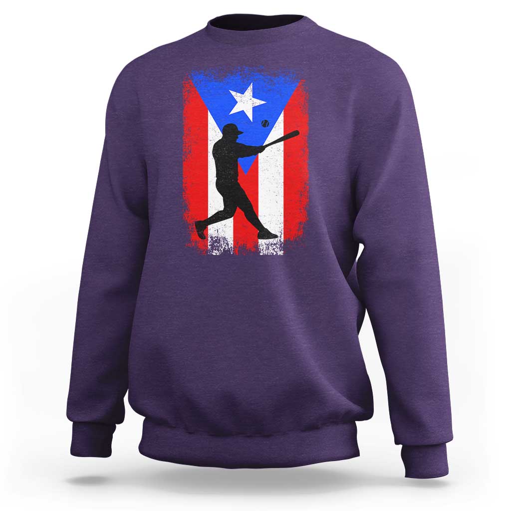 Puerto Rico Flag Baseball Sweatshirt Cool Distressed Jersey Gift Boricua Boys - Wonder Print Shop