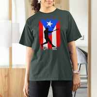 Puerto Rico Flag Baseball T Shirt For Women Cool Distressed Jersey Gift Boricua Boys - Wonder Print Shop