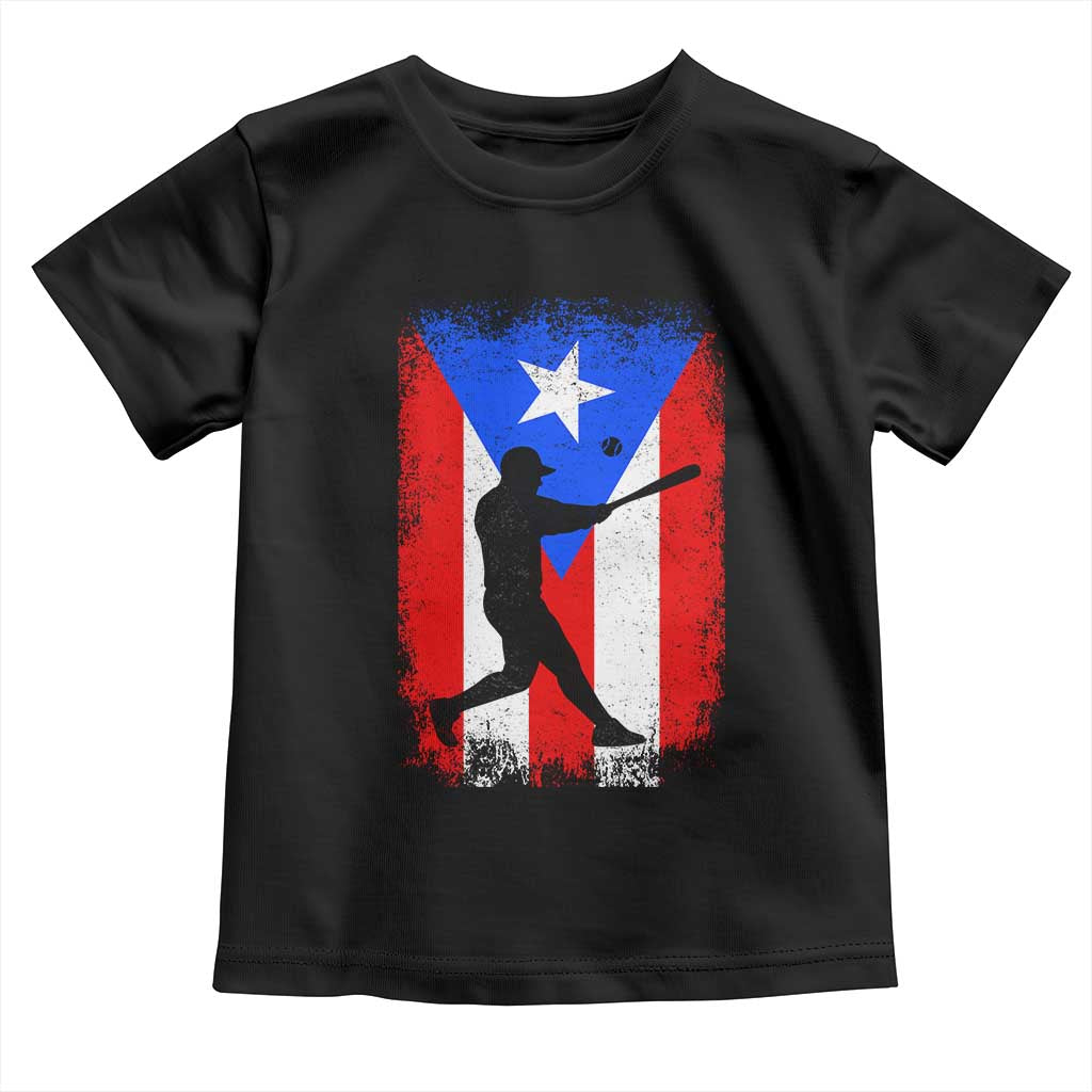 Puerto Rico Flag Baseball Toddler T Shirt Cool Distressed Jersey Gift Boricua Boys - Wonder Print Shop