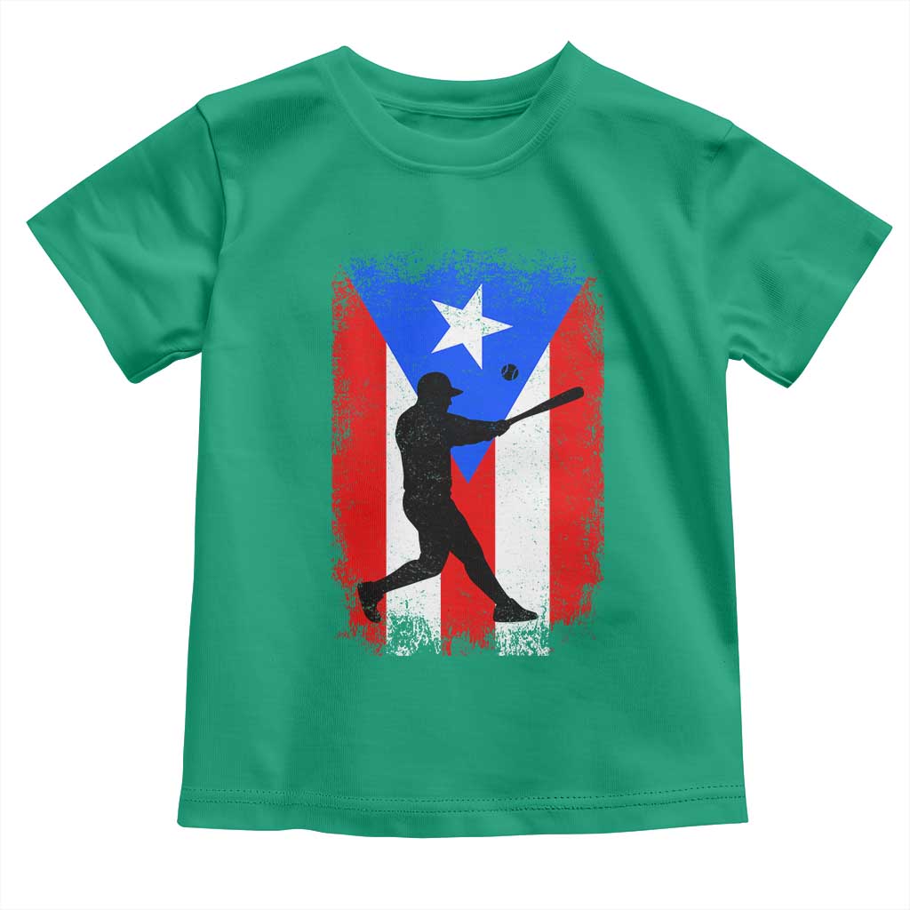 Puerto Rico Flag Baseball Toddler T Shirt Cool Distressed Jersey Gift Boricua Boys - Wonder Print Shop