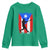 Puerto Rico Flag Baseball Youth Sweatshirt Cool Distressed Jersey Gift Boricua Boys - Wonder Print Shop