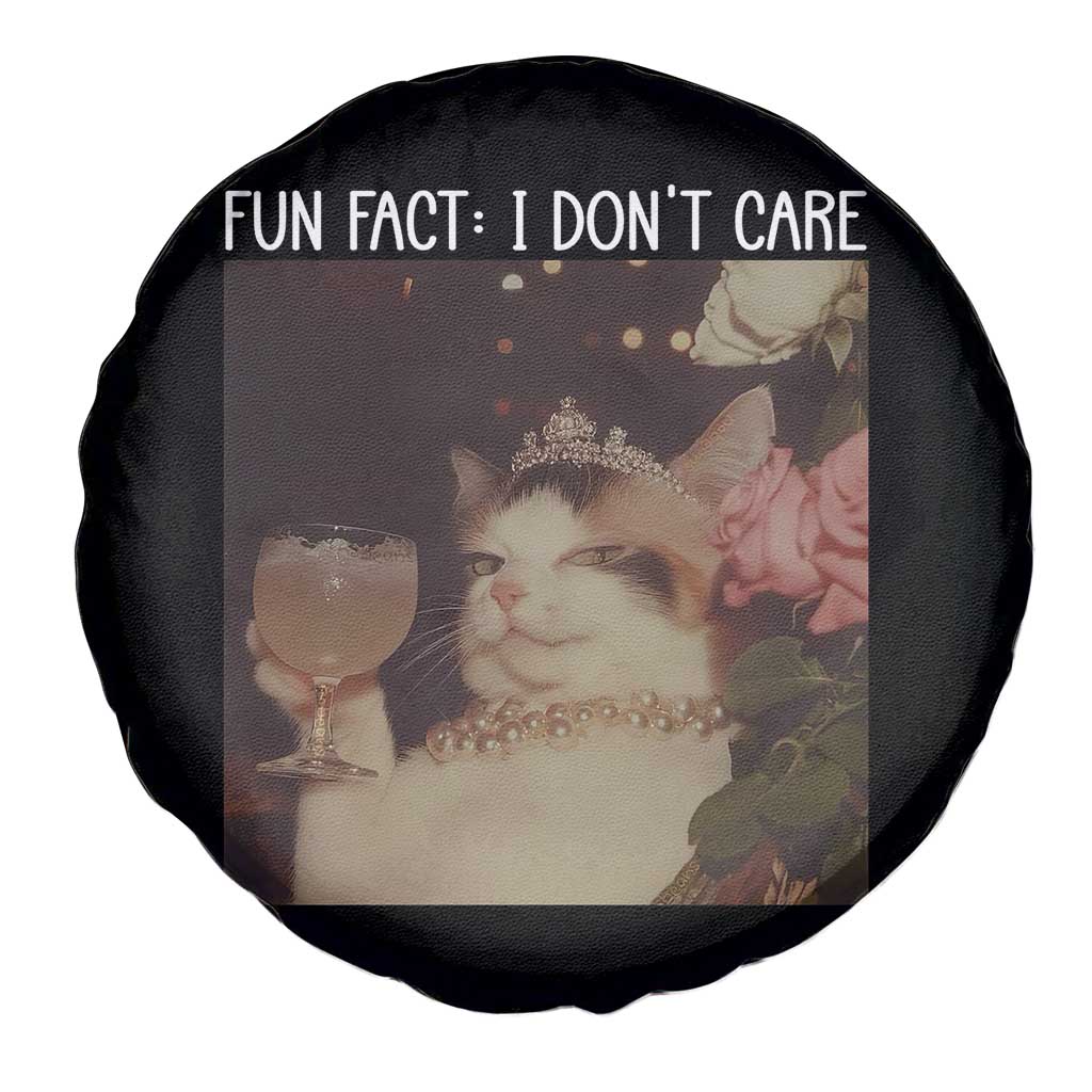 Cat Meme Spare Tire Cover Fun Fact I Dont Care Funny Saying Quote - Wonder Print Shop
