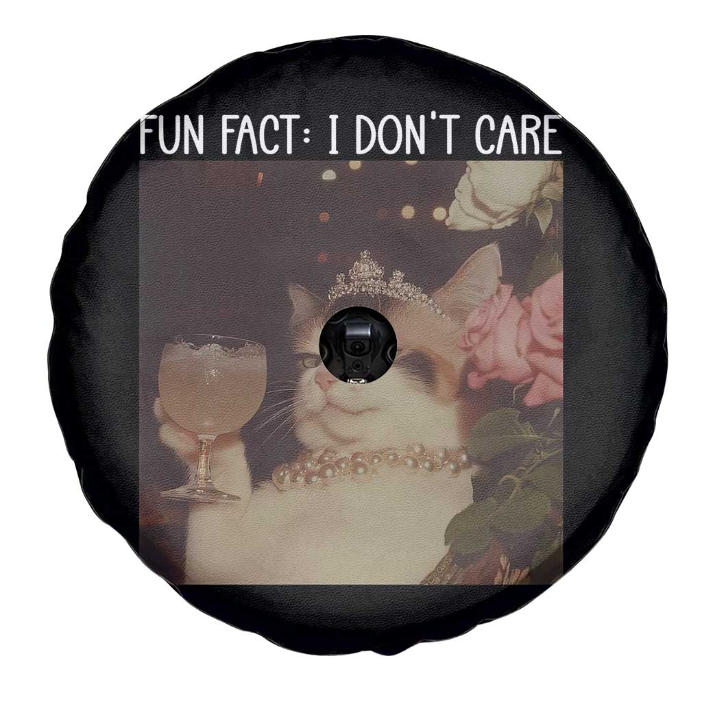 Cat Meme Spare Tire Cover Fun Fact I Dont Care Funny Saying Quote - Wonder Print Shop