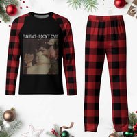 Cat Meme Plaid Pajama Set Fun Fact I Dont Care Funny Saying Quote - Wonder Print Shop