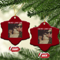 Cat Meme Ceramic Ornament Fun Fact I Dont Care Funny Saying Quote - Wonder Print Shop