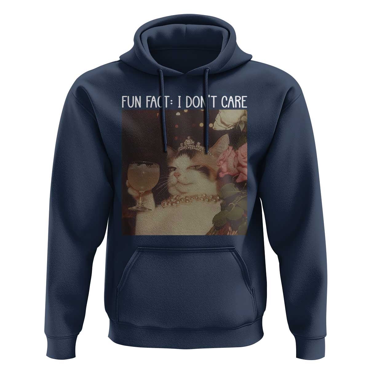 Cat Meme Hoodie Fun Fact I Dont Care Funny Saying Quote - Wonder Print Shop