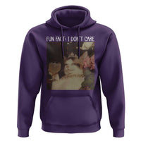 Cat Meme Hoodie Fun Fact I Dont Care Funny Saying Quote - Wonder Print Shop