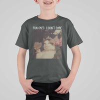 Cat Meme T Shirt For Kid Fun Fact I Dont Care Funny Saying Quote - Wonder Print Shop
