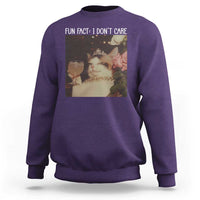 Cat Meme Sweatshirt Fun Fact I Dont Care Funny Saying Quote - Wonder Print Shop