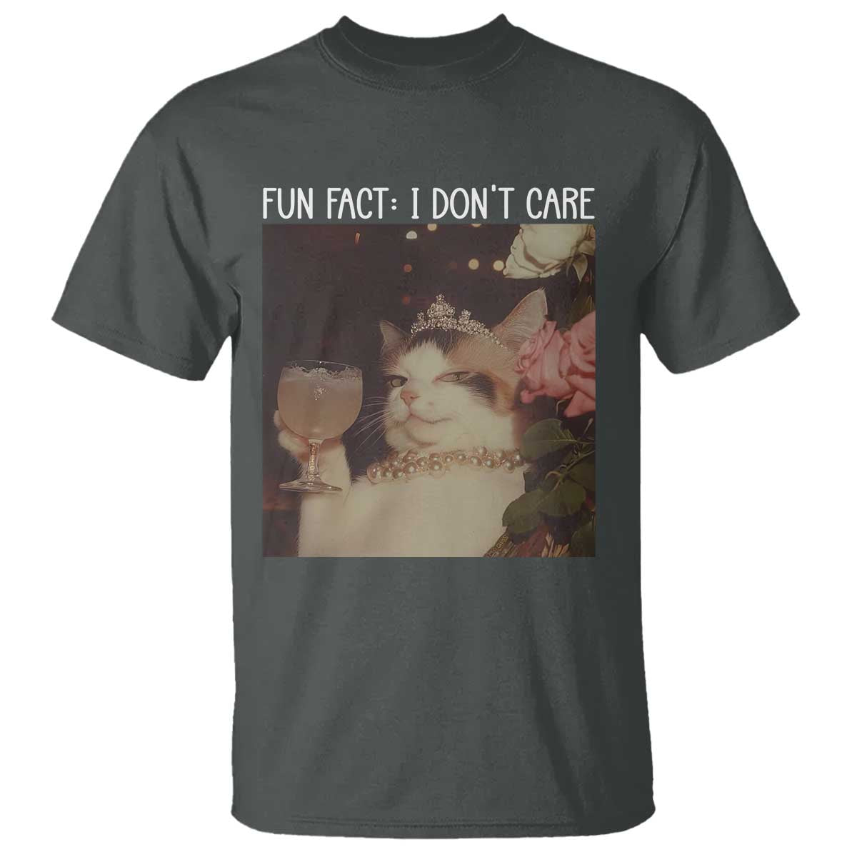 Cat Meme T Shirt Fun Fact I Dont Care Funny Saying Quote - Wonder Print Shop