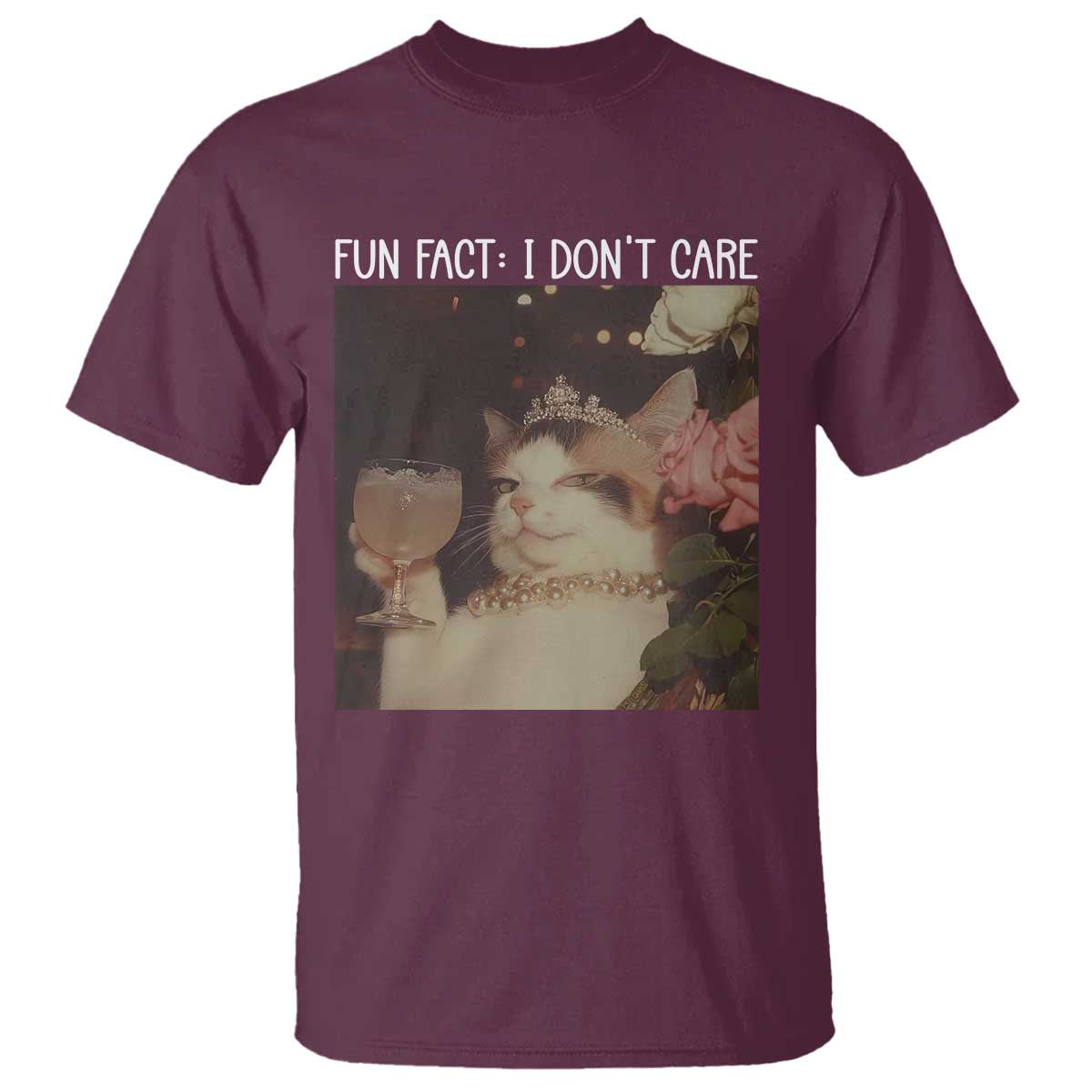 Cat Meme T Shirt Fun Fact I Dont Care Funny Saying Quote - Wonder Print Shop