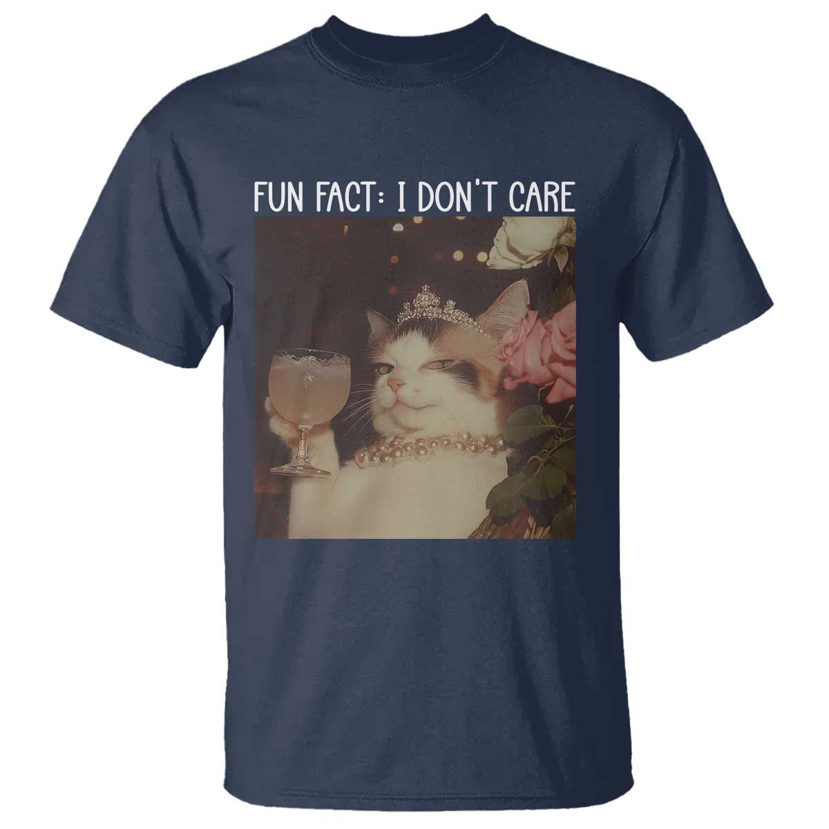 Cat Meme T Shirt Fun Fact I Dont Care Funny Saying Quote - Wonder Print Shop