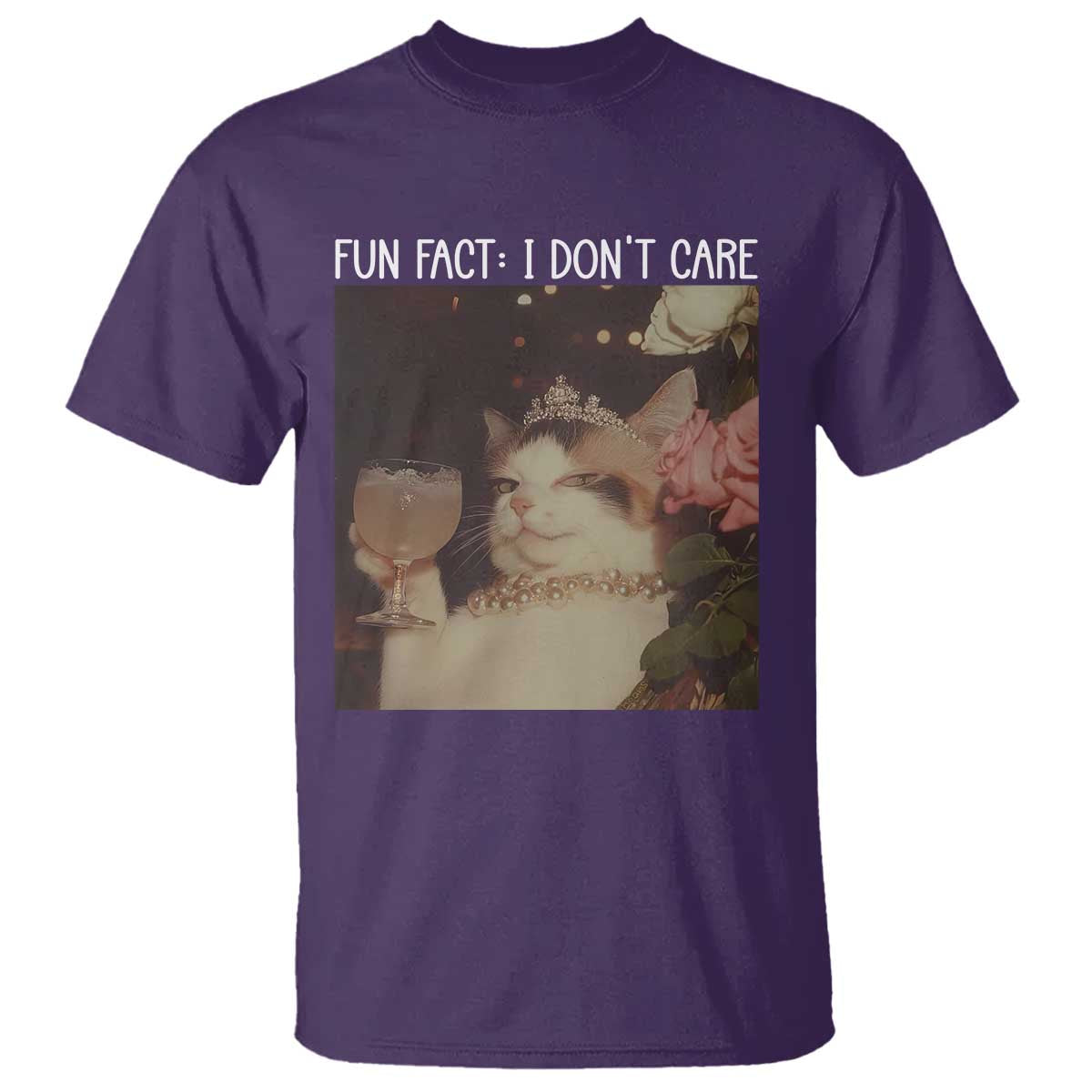Cat Meme T Shirt Fun Fact I Dont Care Funny Saying Quote - Wonder Print Shop