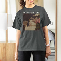 Cat Meme T Shirt For Women Fun Fact I Dont Care Funny Saying Quote - Wonder Print Shop