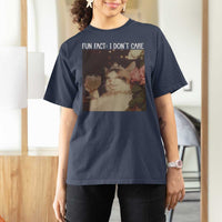 Cat Meme T Shirt For Women Fun Fact I Dont Care Funny Saying Quote - Wonder Print Shop