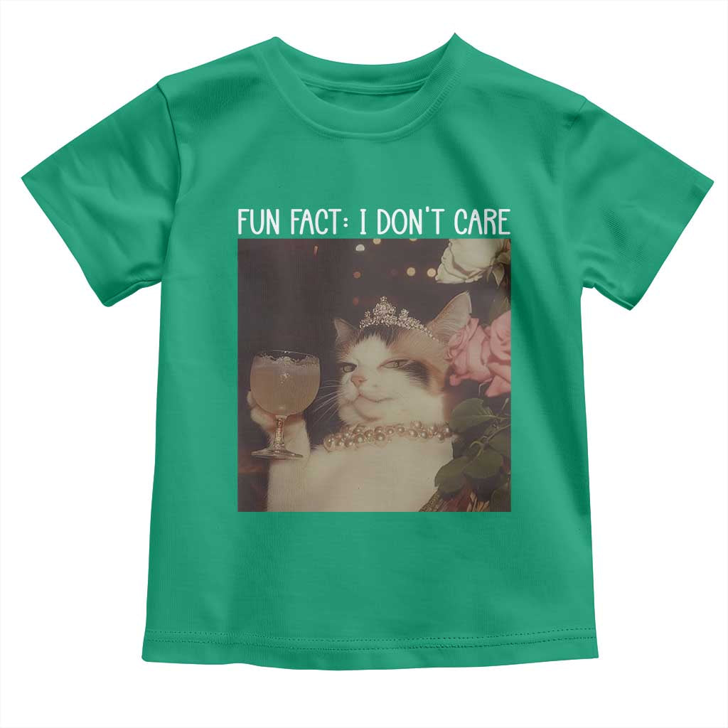 Cat Meme Toddler T Shirt Fun Fact I Dont Care Funny Saying Quote - Wonder Print Shop