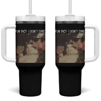 Cat Meme Tumbler With Handle Fun Fact I Dont Care Funny Saying Quote - Wonder Print Shop