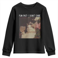 Cat Meme Youth Sweatshirt Fun Fact I Dont Care Funny Saying Quote - Wonder Print Shop
