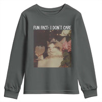 Cat Meme Youth Sweatshirt Fun Fact I Dont Care Funny Saying Quote - Wonder Print Shop