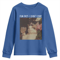 Cat Meme Youth Sweatshirt Fun Fact I Dont Care Funny Saying Quote - Wonder Print Shop