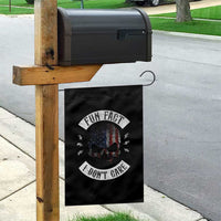 Fun Fact I Dont Care Garden Flag Retro US Flag Skull Skeleton Funny Saying Quote