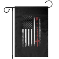 American Flag Rosary Catholic Cross Garden Flag