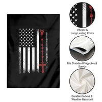American Flag Rosary Catholic Cross Garden Flag