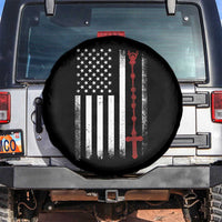 American Flag Rosary Catholic Cross Spare Tire Cover