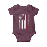 American Flag Rosary Catholic Cross Baby Onesie