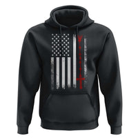 American Flag Rosary Catholic Cross Hoodie