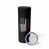 American Flag Rosary Catholic Cross Skinny Tumbler