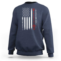 American Flag Rosary Catholic Cross Sweatshirt