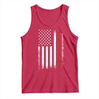 American Flag Rosary Catholic Cross Tank Top