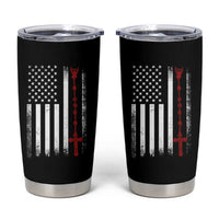 American Flag Rosary Catholic Cross Tumbler Cup