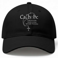 Catholic God Loving Mass Going Rosary Praying Faith Baseball Cap Jesus Eucharist Christianity