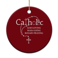 Catholic God Loving Mass Going Rosary Praying Faith Ceramic Ornament Jesus Eucharist Christianity