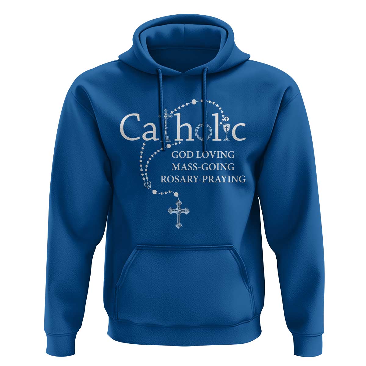 Catholic God Loving Mass Going Rosary Praying Faith Hoodie Jesus Eucharist Christianity