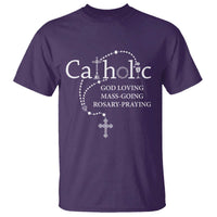Catholic God Loving Mass Going Rosary Praying Faith T Shirt Jesus Eucharist Christianity
