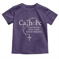 Catholic God Loving Mass Going Rosary Praying Faith Toddler T Shirt Jesus Eucharist Christianity
