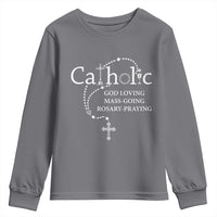 Catholic God Loving Mass Going Rosary Praying Faith Youth Sweatshirt Jesus Eucharist Christianity