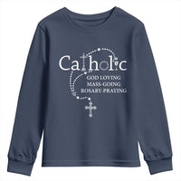 Catholic God Loving Mass Going Rosary Praying Faith Youth Sweatshirt Jesus Eucharist Christianity