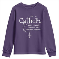 Catholic God Loving Mass Going Rosary Praying Faith Youth Sweatshirt Jesus Eucharist Christianity
