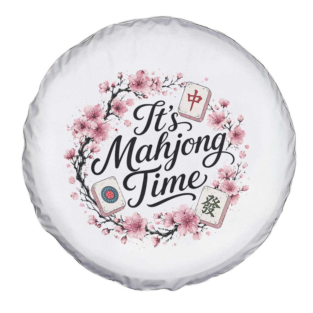 Mahjong Spare Tire Cover Floral Mah Jongg
