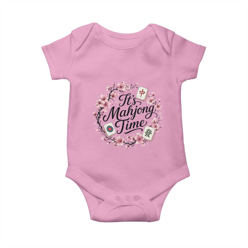 Mahjong Baby Onesie Floral Mah Jongg