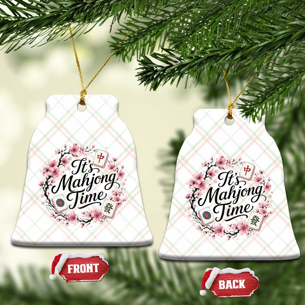 Mahjong Ceramic Ornament Floral Mah Jongg