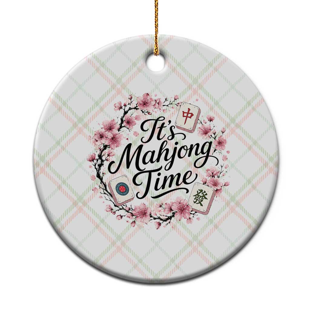 Mahjong Ceramic Ornament Floral Mah Jongg