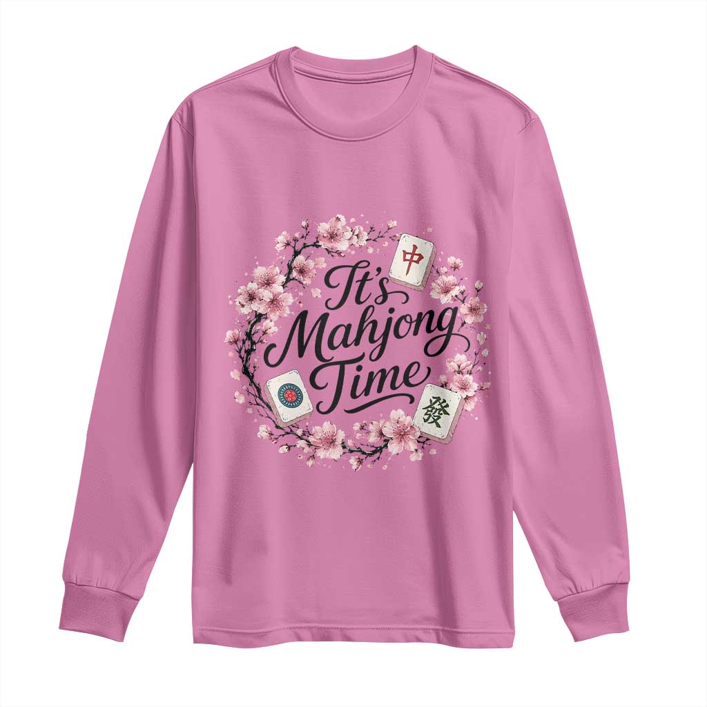 Mahjong Long Sleeve Shirt Floral Mah Jongg